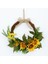 15 '' Yapay Ayçiçeği Çelenkleri Sarı Ayçiçeği ve Yeşil ile Çiçek Çelenk (Yurt Dışından) 5
