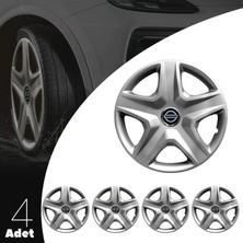 PackGar Nissan Altima 16 Inç Jant Kapağı Amblemli Gri 4'lü Set 120