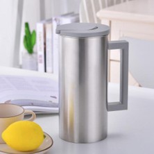 Su Kara Kara Buzlu Çay Soda Içecekler Sürahi Çaydan Paslanmaz Çelik Sürahi Gri(Yurt Dışından)