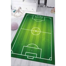 Napoli Home Dijital Baskılı Kaymaz Tabanlı Yıkanabilir Saha Desenli Çocuk Odası Halısı NHÇ-HP-687