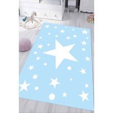Napoli Home Dijital Baskılı Kaymaz Tabanlı Yıkanabilir Yıldızlı Çocuk Odası Halısı NHÇ-HT-1130