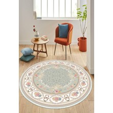 Napoli Home Dijital Baskılı Kaymaz Taban Yıkanabilir Yuvarlak Salon Halısı ve Mutfak Halısı NHY-HK-173