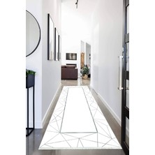 Napoli Home Dijital Baskılı Kaymaz Taban Yıkanabilir Modern Desenli Koridor Halısı Yolluk NHU-HY-994