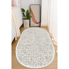 Napoli Home Dijital Baskılı Kaymaz Taban Yıkanabilir Oval Salon  Halısı Mutfak Halısı ve Yolluk NHO-HT-445