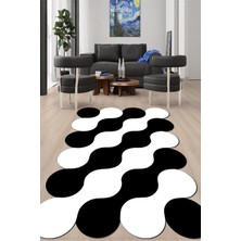 Napoli Home Dijital Baskılı Kaymaz Taban Yıkanabilir Lazer Kesim Salon Halısı ve Yolluk NH-LZR-HT-885