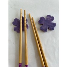 Belisama Talisman 22,5cm Iki Çift Japon Kalitesi Ahşap Chopstick ve Iki Adet Seramik Dayanaklar HD484