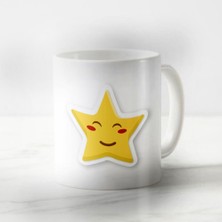 Vadi Burada Sevgiliye Özel Yıldız Mütevazi Emoji Harika Kupa Tasarımı