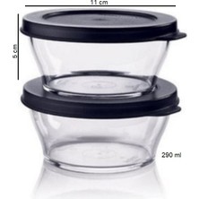 Tupperware Royal Kap 2'li Set 290 ml Kahvaltılık Saklama Kabı Hsgl