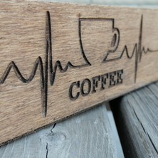 Lime Art Shop Coffee Ahşap Tepsi Sunum Tepsisi Dekoratif Tepsi