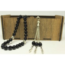 Yaşam Tohumu Onix (Oniks) Taşı Tesbih Faset Kesim 8mm Ahşap Kutulu