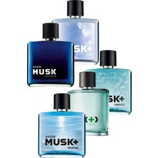 Avon Musk Marine, Fresh, Freeze, Intense ve Air Erkek Parfüm Paketi