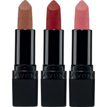 Avon Ultra Mat Marvellous Mocha, Red Supreme ve Pure Pink Üçlü Ruj Paketi