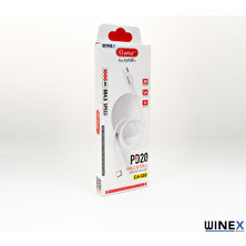 Winex CA120 PD20W 3A Type-C To Type-C Data ve Hızlı Şarj Kablosu Beyaz