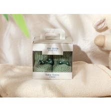 English Home Soft Triko Fiyonklu Bebe Çorap 6-12 Ay Yeşil