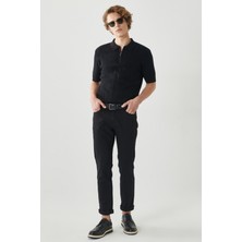 Altınyıldız Classics Erkek Siyah 360 Derece Her Yöne Esneyen Slim Fit Dar Kesim Pamuklu Rahat Pantolon