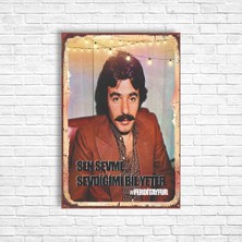 Trend Poster Ferdi Tayfur Retro Ahşap Poster