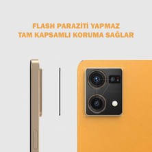 Dexmon Oppo Reno 7 3D Kamera Lens Koruyucu Tam Kaplayan Temperli Cam Ultra Ince Kavisli Kenar Tasarımı