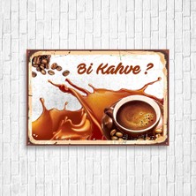 Trend Poster Kahve Retro Ahşap Poster