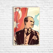 Trend Poster Atatürk Retro Ahşap Poster