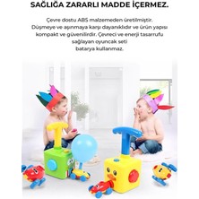 Mj Toys Balon Uçan Astronot ve Havalı Manuel Pompalı Balon Araba Eğitici Oyuncak Seti 3+