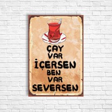 Trend Poster Çay Retro Ahşap Poster