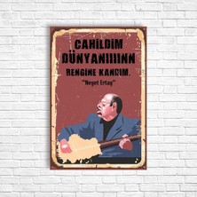 Trend Poster Neşet Ertaş Retro Ahşap Poster