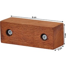 X-Perk Masa Sandalye Mobilya Ünite Kanepe Sehpa Koltuk Ayak Yükseltici Ağaç Takoz 4'lü Set Boy  3 cm En 8 cm Kahve