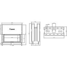 A.caminetti Flat W 120×60 Double Face Ithal Şömine Haznesi , 5 Yıl Garantili