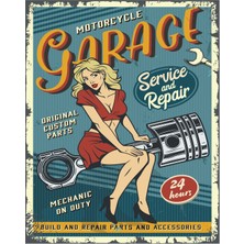 Sticker Atölyesi Pin Up Girl-Motor-Garaj-Vintage STICKER-14150
