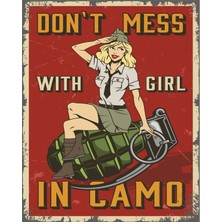 Sticker Atölyesi Pin Up Girl-Army-Vintage STICKER-20013