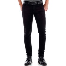 Cipo & Baxx CD319A Siyah Slim Fit Rahat Erkek Jean Kot Pantolon