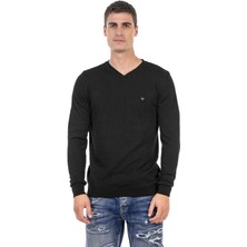 CP242 Siyah V Yaka Kazak