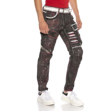 CD636 El Boyama Erkek Bordo Kargo Pantolon
