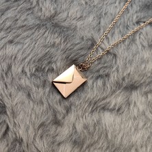 Chavin Rose Çelik Mıknatıslı Zarf Mektup Bayan Kolye ER95SR