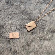 Chavin Rose Çelik Mıknatıslı Zarf Mektup Bayan Kolye ER95SR