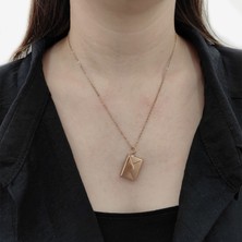 Chavin Rose Çelik Mıknatıslı Zarf Mektup Bayan Kolye ER95SR
