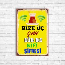 Trend Poster Çay Retro Ahşap Poster