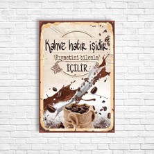 Trend Poster Kahve Retro Ahşap Poster
