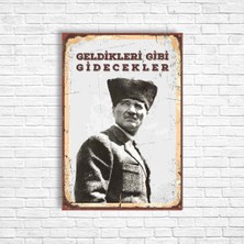 Trend Poster Atatürk Retro Ahşap Poster