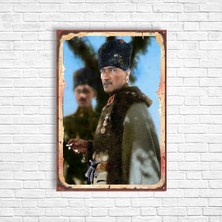 Trend Poster Atatürk Retro Ahşap Poster