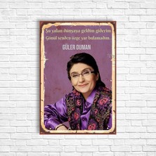 Trend Poster Güler Duman Retro Ahşap Poster