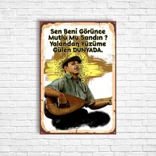 Trend Poster Neşet Ertaş Retro Ahşap Poster