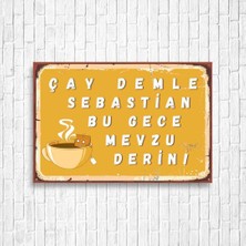 Trend Poster Kahve Retro Ahşap Poster