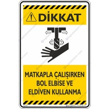 İsg Tabelam Matkapla Çalışırken Bol Elbise ve Eldiven Kullanma