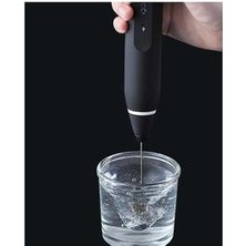 Kahve Sütü Frother El Şarj Edilebilir Süt Frother Mini Içecek Karıştırıcı (29X3X3XCM) (Siyah)