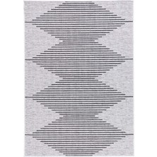 Fresco Ekru Siyah İskandinav Jüt YıkanabilirHalı Kilim Balkon Teras Mutfak Salon Koridor Halısı 22835A