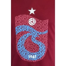 Trabzonspor Tshirt Bisiklet Yaka Önü Kabartma Logo Baskı