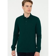 U.S. Polo Assn. Polo Yaka Yeşil Erkek Sweatshirt GTP01SK21