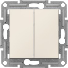 Schneider Electric Asfora 2li Vavıven Krem Çerçevesiz