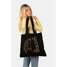 Balins Baskılı Çanta Siyah-Sarı